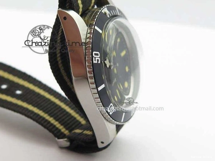 0220 Vintage 1680 Submariner No Date SS Black Dial On Nylon Strap A SoftTouch 3854